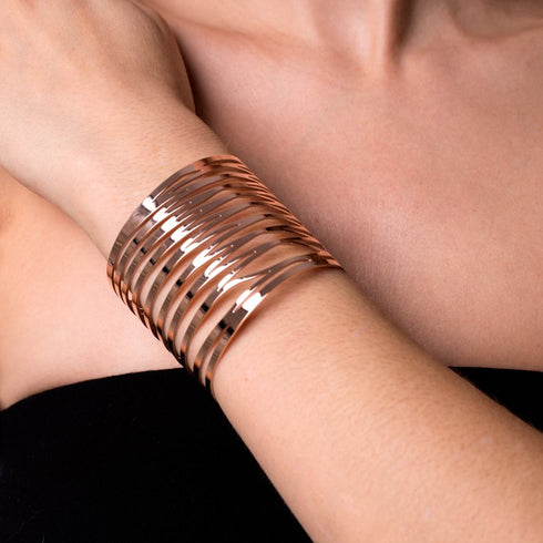 Energy | 18k Rose Gold | Laser Cut Cuff